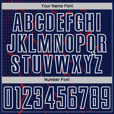 Custom Navy Crimson-White Lightning Sports Sublimation Soccer Uniform Jersey