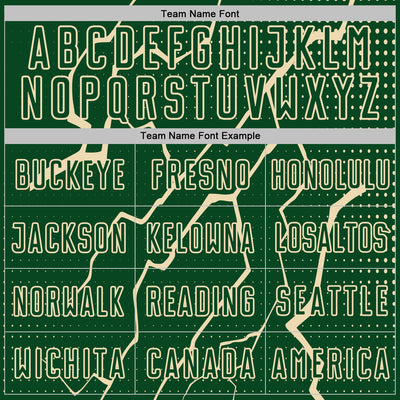 Custom Green Cream Lightning Sports Sublimation Soccer Uniform Jersey