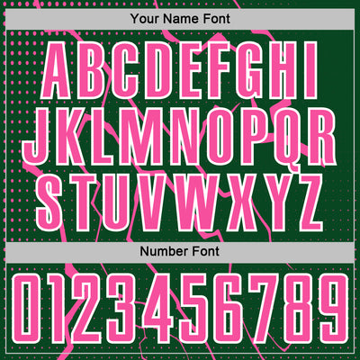 Custom Green Pink-White Lightning Sports Sublimation Soccer Uniform Jersey