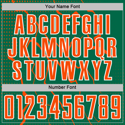Custom Kelly Green Orange-White Lightning Sports Sublimation Soccer Uniform Jersey