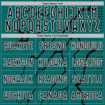 Custom Teal Black-White Lightning Sports Sublimation Soccer Uniform Jersey