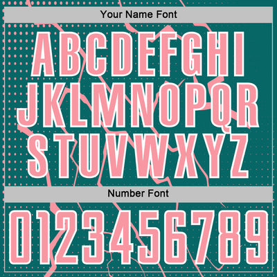 Custom Teal Medium Pink-White Lightning Sports Sublimation Soccer Uniform Jersey