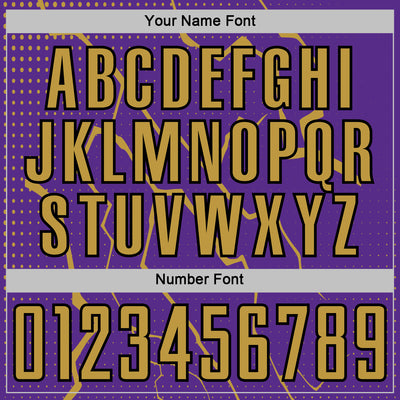 Custom Purple Old Gold-Black Lightning Sports Sublimation Soccer Uniform Jersey