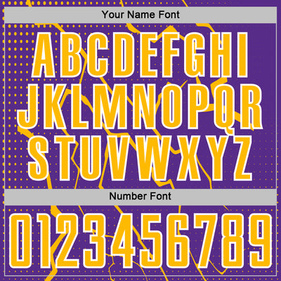 Custom Purple Gold-White Lightning Sports Sublimation Soccer Uniform Jersey