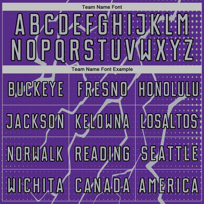 Custom Purple Gray-Black Lightning Sports Sublimation Soccer Uniform Jersey