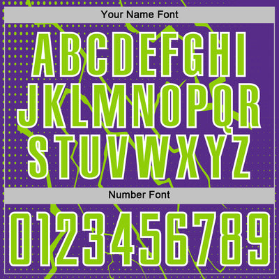 Custom Purple Neon Green-White Lightning Sports Sublimation Soccer Uniform Jersey