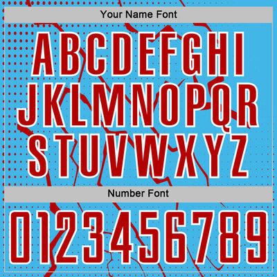 Custom Sky Blue Red-White Lightning Sports Sublimation Soccer Uniform Jersey