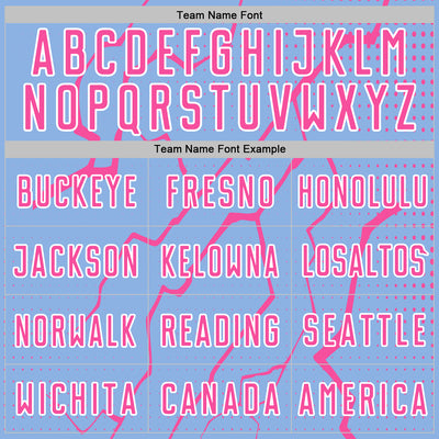 Custom Light Blue Pink-White Lightning Sports Sublimation Soccer Uniform Jersey