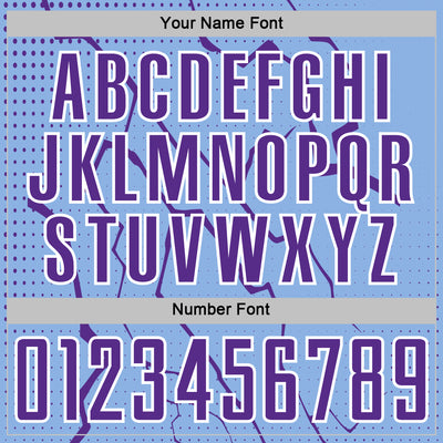 Custom Light Blue Purple-White Lightning Sports Sublimation Soccer Uniform Jersey