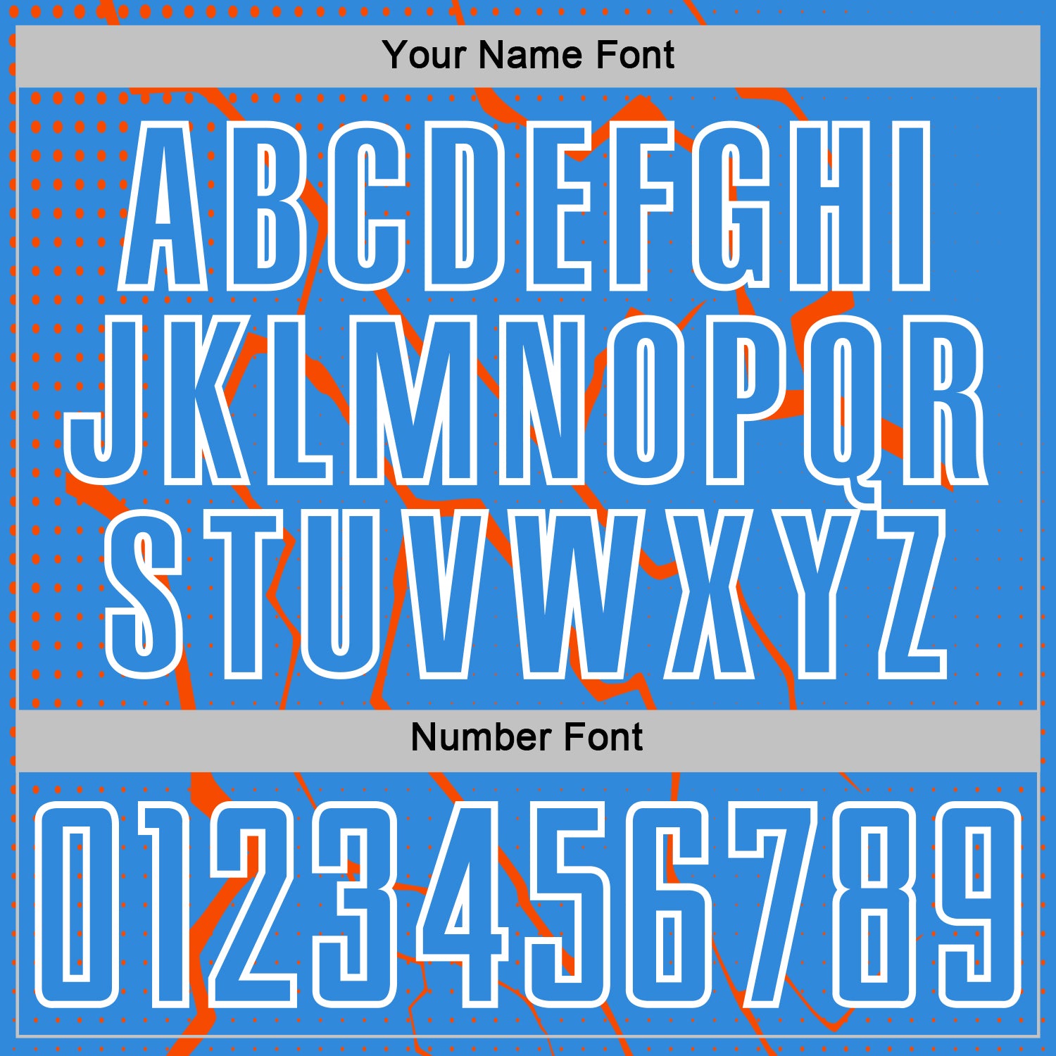 Custom Powder Blue Orange-White Lightning Sports Sublimation Soccer Uniform Jersey