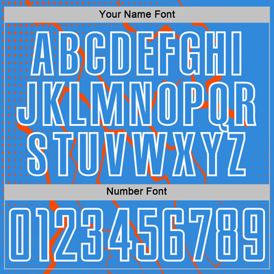 Custom Powder Blue Orange-White Lightning Sports Sublimation Soccer Uniform Jersey