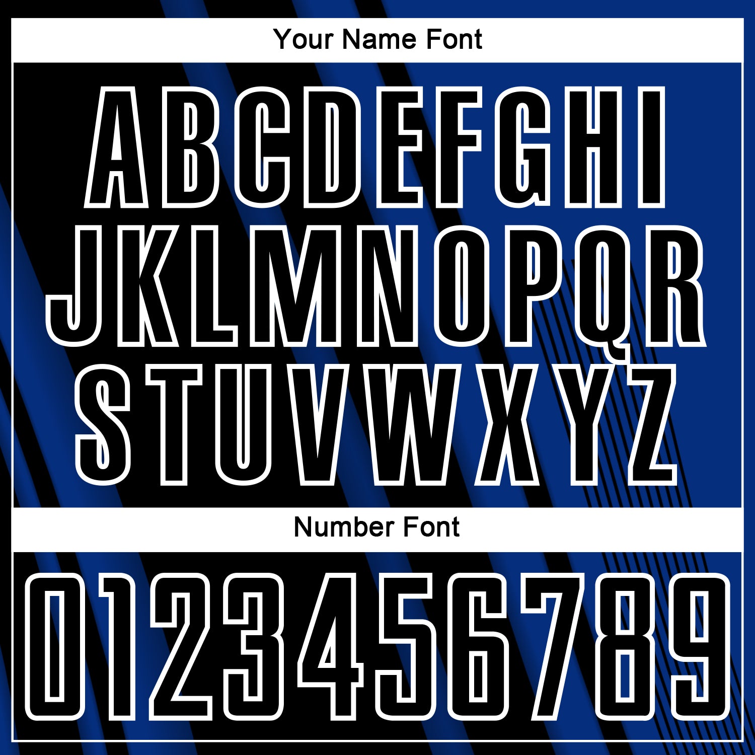 Custom Royal Black-White Lines Sports Sublimation Soccer Uniform Jersey