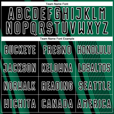 Custom Kelly Green Black-White Lines Sports Sublimation Soccer Uniform Jersey