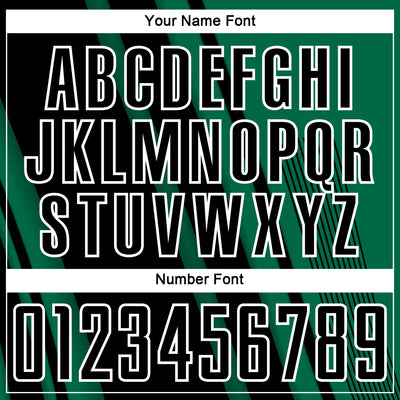 Custom Kelly Green Black-White Lines Sports Sublimation Soccer Uniform Jersey