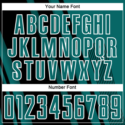 Custom Teal Black-White Lines Sports Sublimation Soccer Uniform Jersey