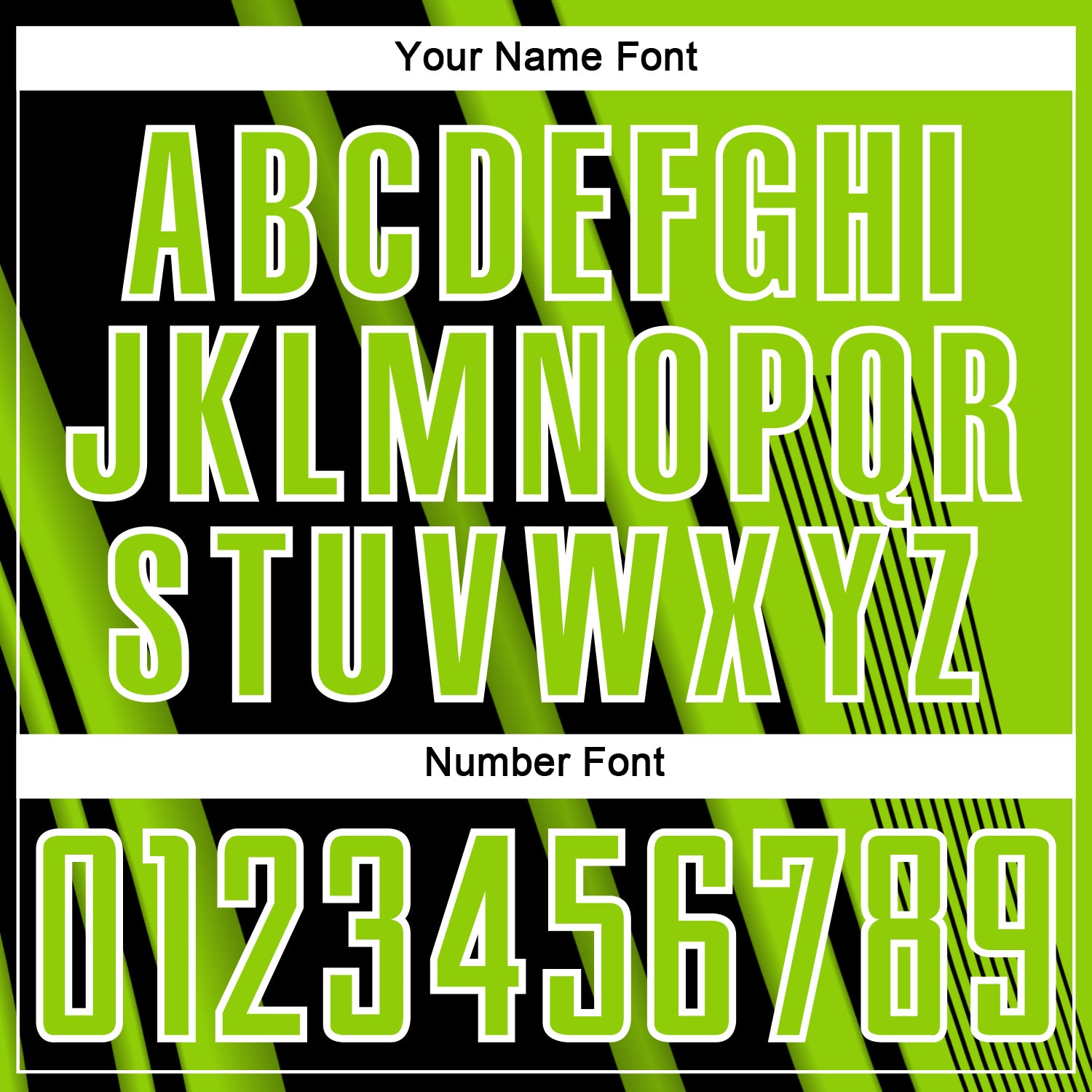 Custom Neon Green Black-White Lines Sports Sublimation Soccer Uniform Jersey