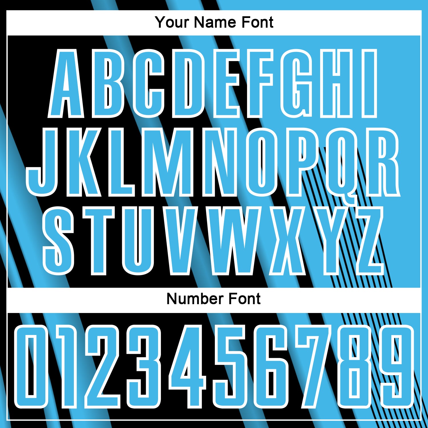 Custom Sky Blue Black-White Lines Sports Sublimation Soccer Uniform Jersey