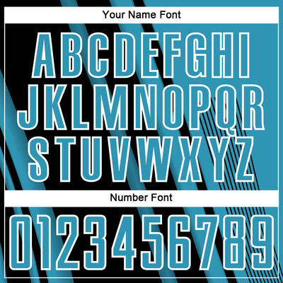 Custom Panther Blue Black-White Lines Sports Sublimation Soccer Uniform Jersey