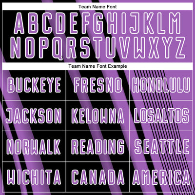 Custom Medium Purple Black-White Lines Sports Sublimation Soccer Uniform Jersey