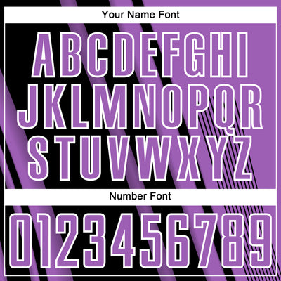 Custom Medium Purple Black-White Lines Sports Sublimation Soccer Uniform Jersey