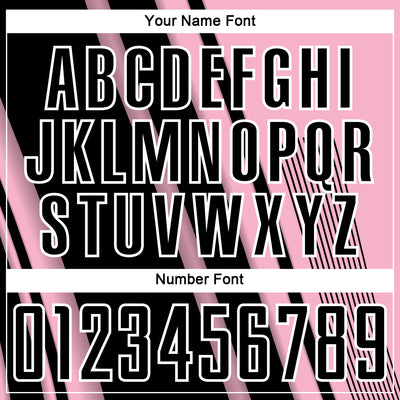 Custom Light Pink Black-White Lines Sports Sublimation Soccer Uniform Jersey