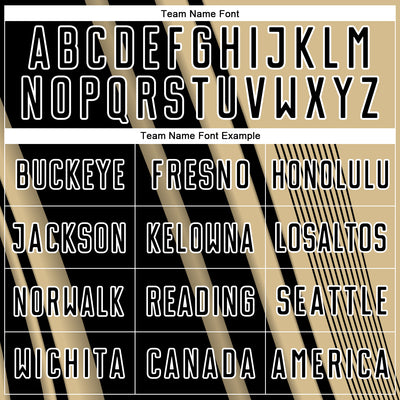 Custom Vegas Gold Black-White Lines Sports Sublimation Soccer Uniform Jersey