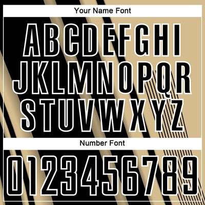 Custom Vegas Gold Black-White Lines Sports Sublimation Soccer Uniform Jersey