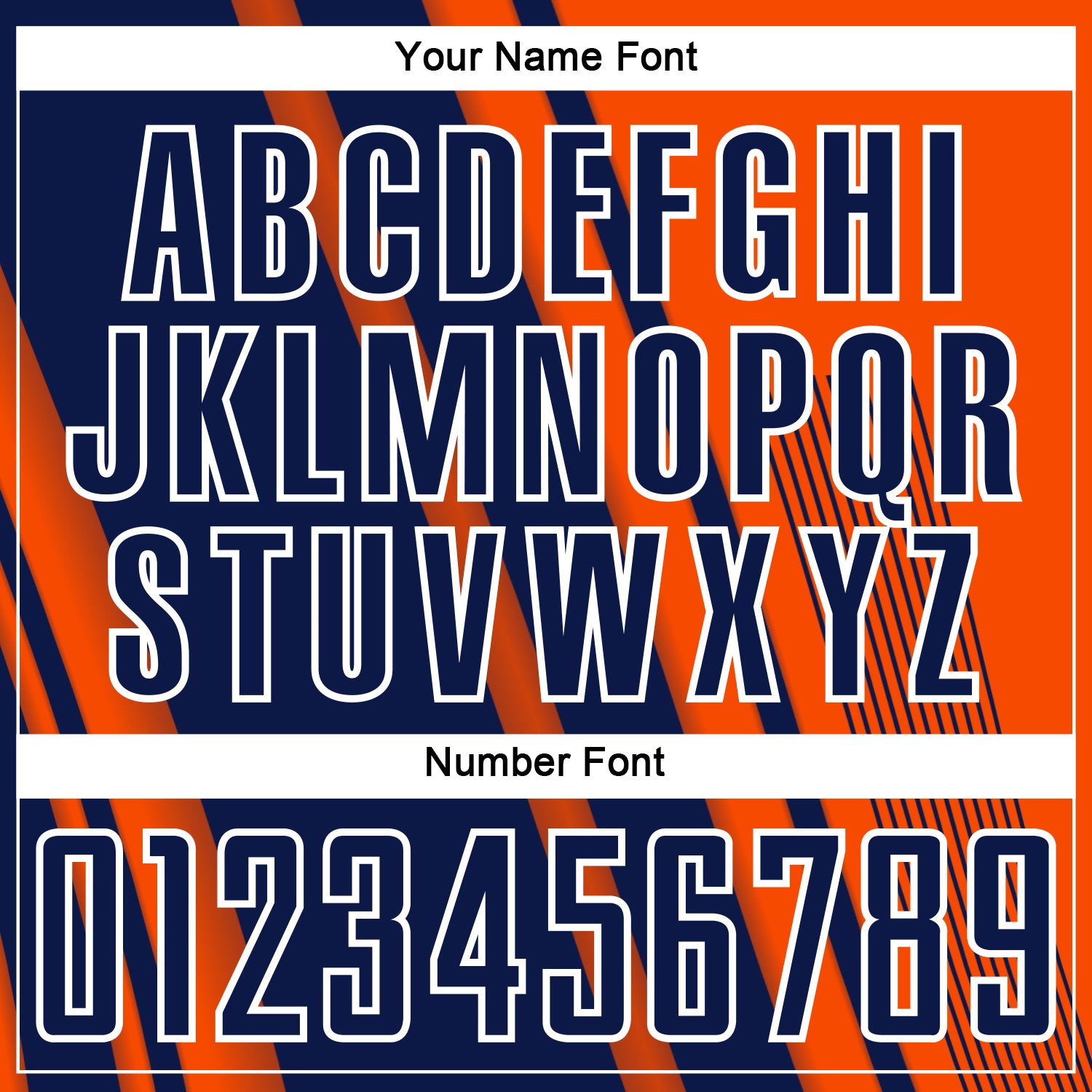 Custom Orange Navy-White Lines Sports Sublimation Soccer Uniform Jersey