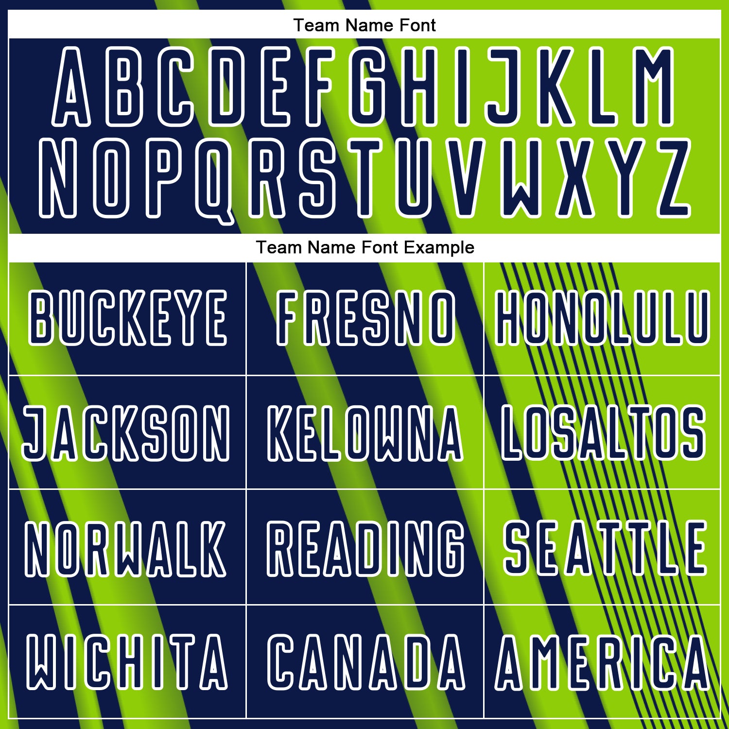 Custom Neon Green Navy-White Lines Sports Sublimation Soccer Uniform Jersey