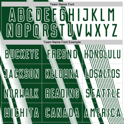 Custom White Green Lines Sports Sublimation Soccer Uniform Jersey