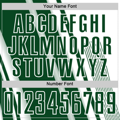 Custom White Green Lines Sports Sublimation Soccer Uniform Jersey