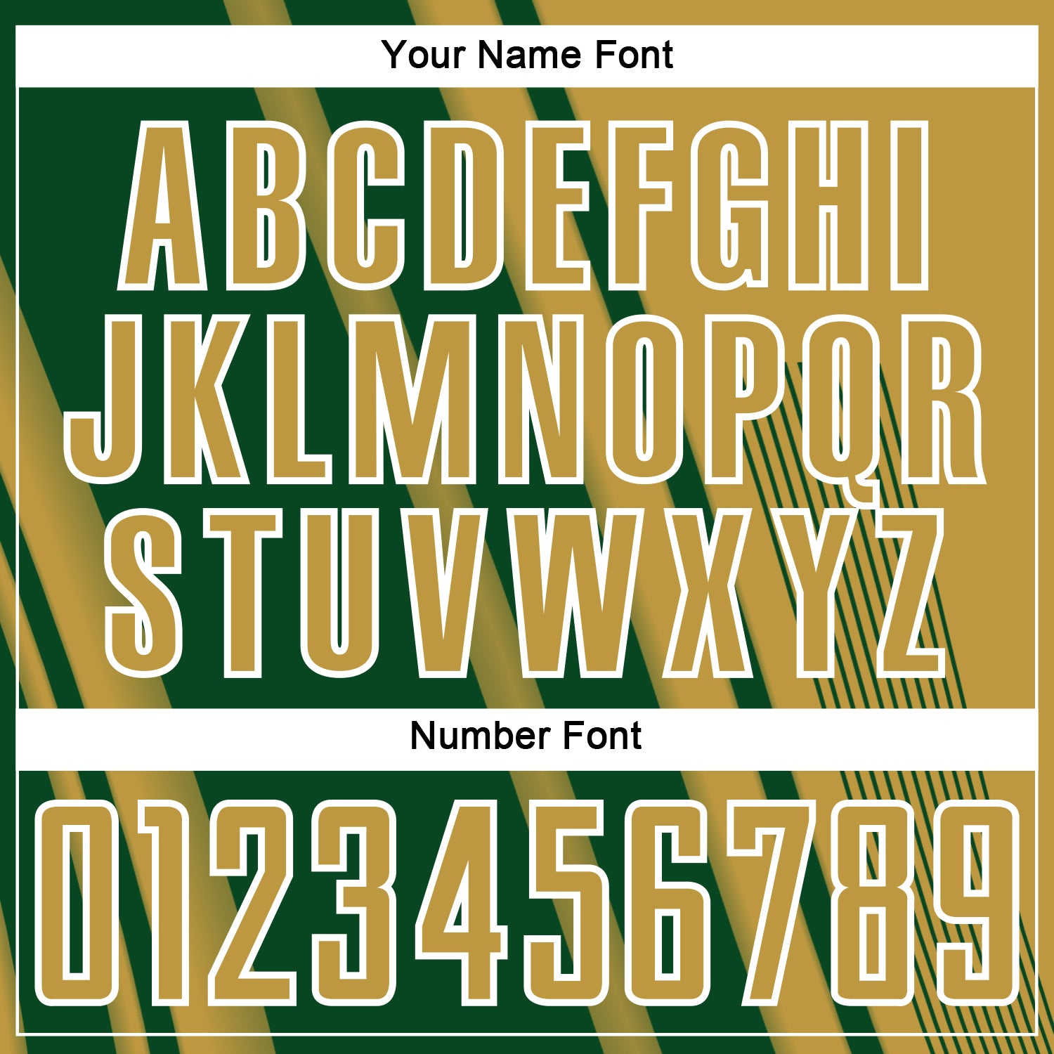 Custom Old Gold Green-White Lines Sports Sublimation Soccer Uniform Jersey