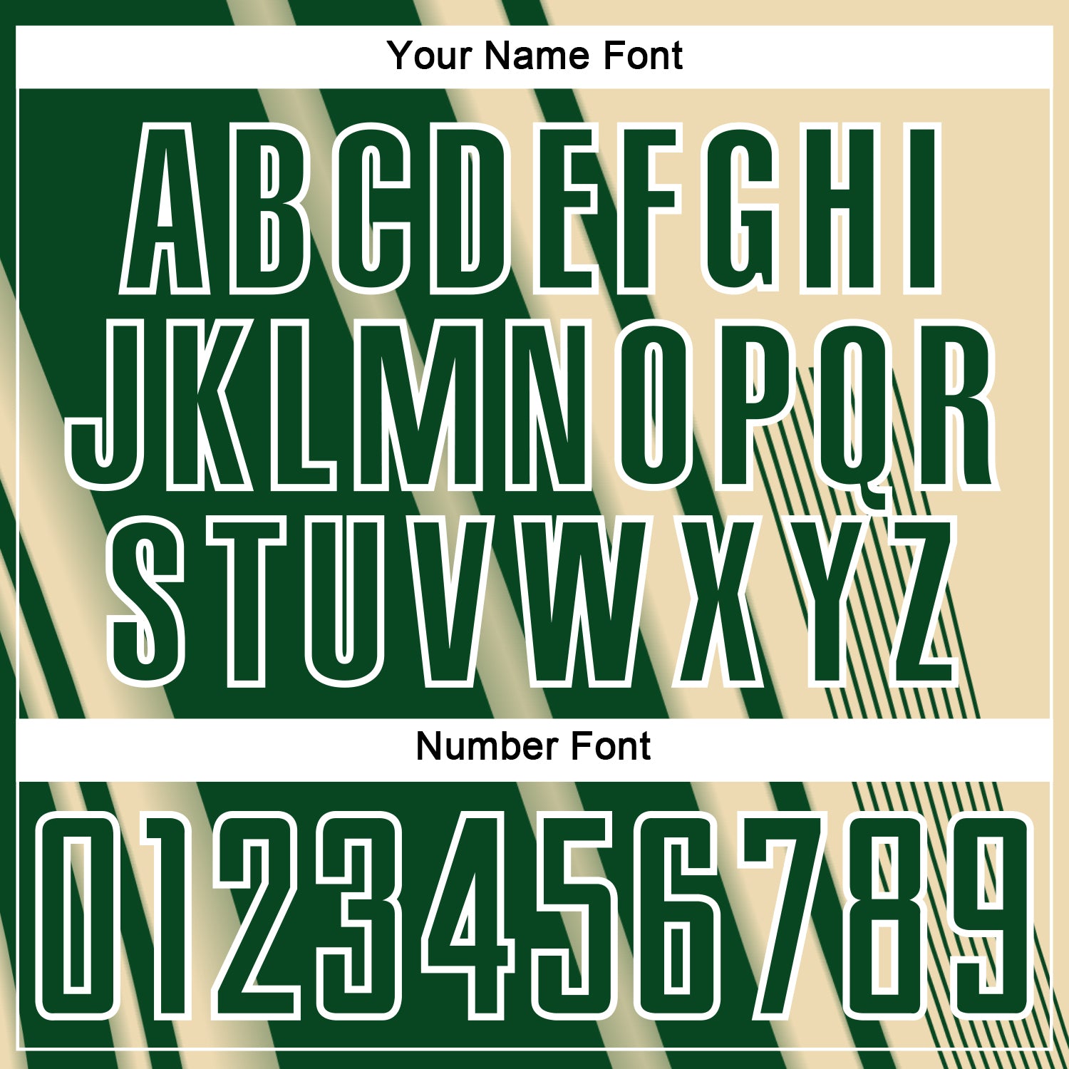 Custom Cream Green-White Lines Sports Sublimation Soccer Uniform Jersey