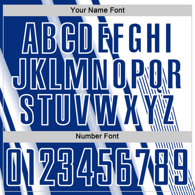 Custom White Royal Lines Sports Sublimation Soccer Uniform Jersey