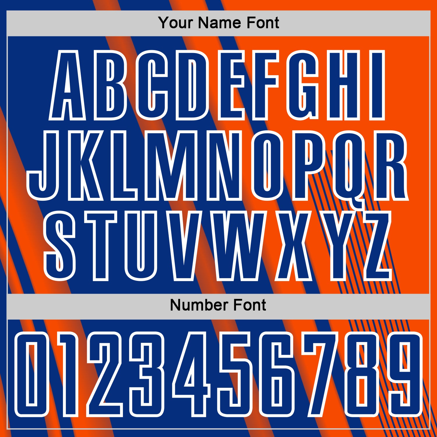 Custom Orange Royal-White Lines Sports Sublimation Soccer Uniform Jersey