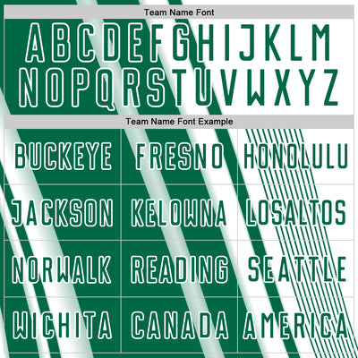 Custom White Kelly Green Lines Sports Sublimation Soccer Uniform Jersey