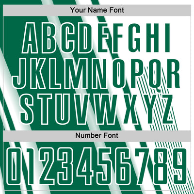 Custom White Kelly Green Lines Sports Sublimation Soccer Uniform Jersey