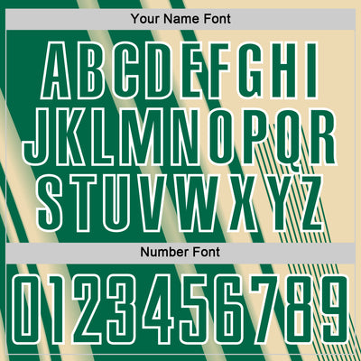 Custom Cream Kelly Green-White Lines Sports Sublimation Soccer Uniform Jersey