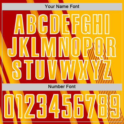 Custom Gold Red-White Lines Sports Sublimation Soccer Uniform Jersey