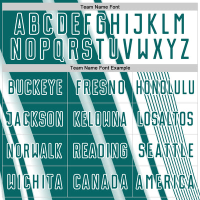 Custom White Teal Lines Sports Sublimation Soccer Uniform Jersey