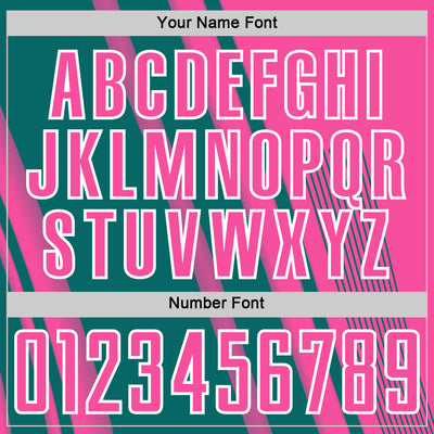 Custom Pink Teal-White Lines Sports Sublimation Soccer Uniform Jersey