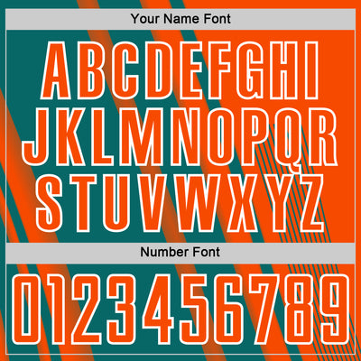 Custom Orange Teal-White Lines Sports Sublimation Soccer Uniform Jersey