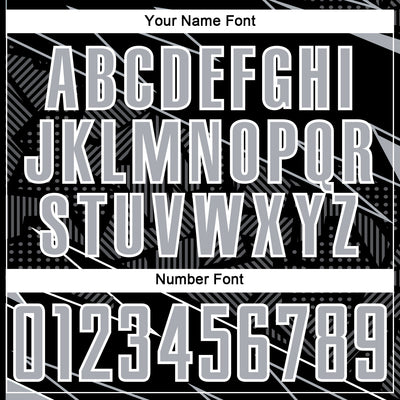 Custom Black Gray-White Lines Sports Sublimation Soccer Uniform Jersey