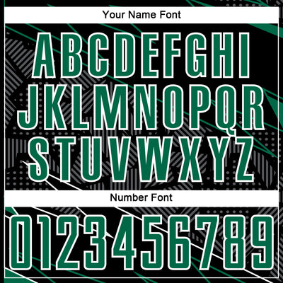 Custom Black Kelly Green-White Lines Sports Sublimation Soccer Uniform Jersey