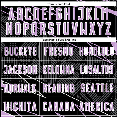 Custom Black Light Purple-White Lines Sports Sublimation Soccer Uniform Jersey