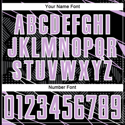 Custom Black Light Purple-White Lines Sports Sublimation Soccer Uniform Jersey