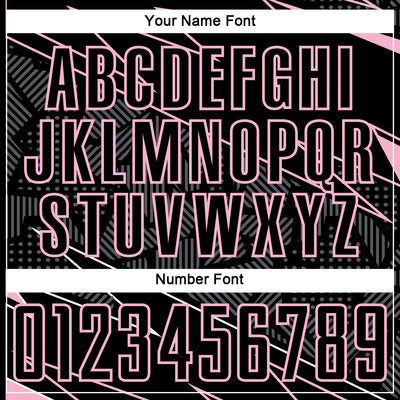 Custom Black Light Pink Lines Sports Sublimation Soccer Uniform Jersey