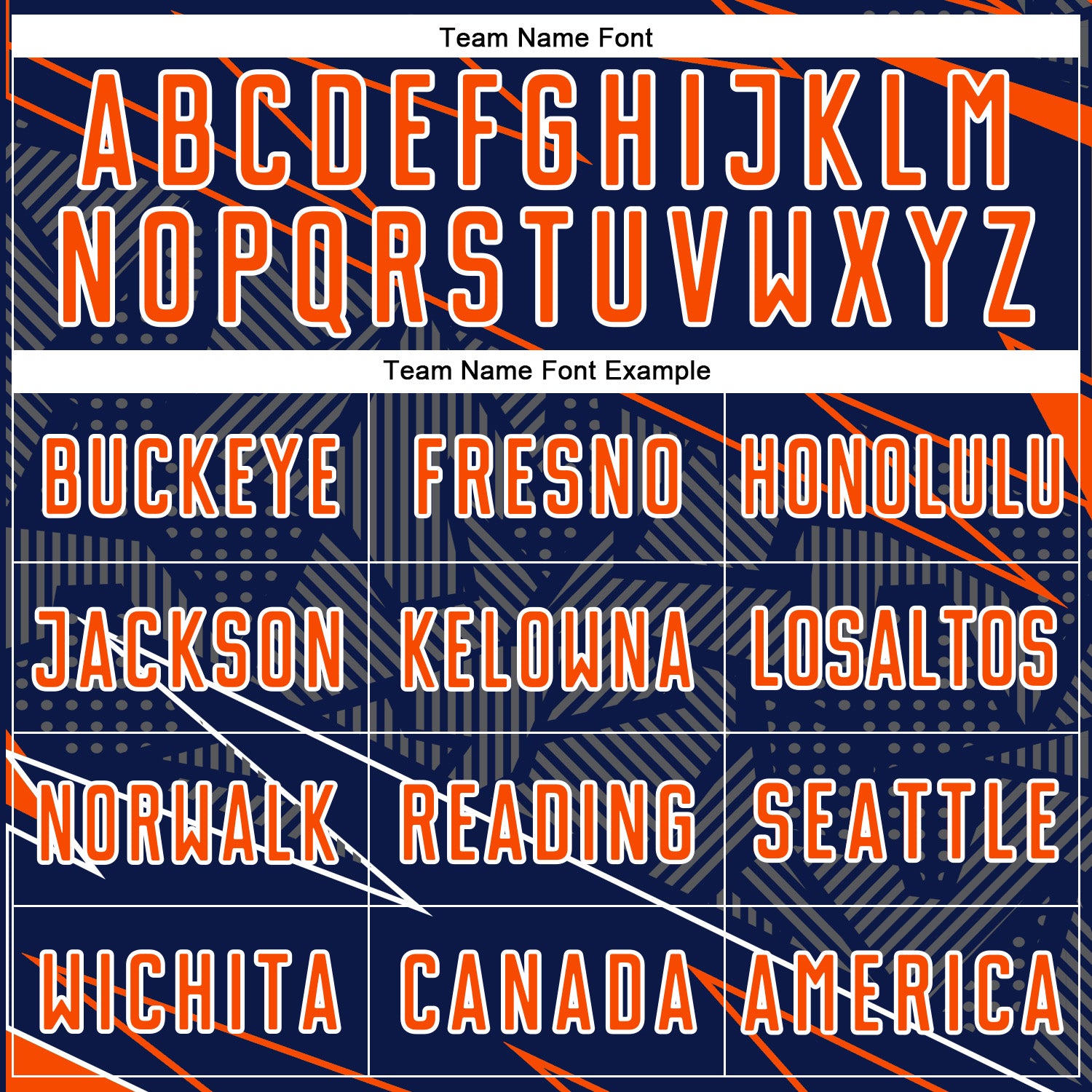 Custom Navy Orange-White Lines Sports Sublimation Soccer Uniform Jersey