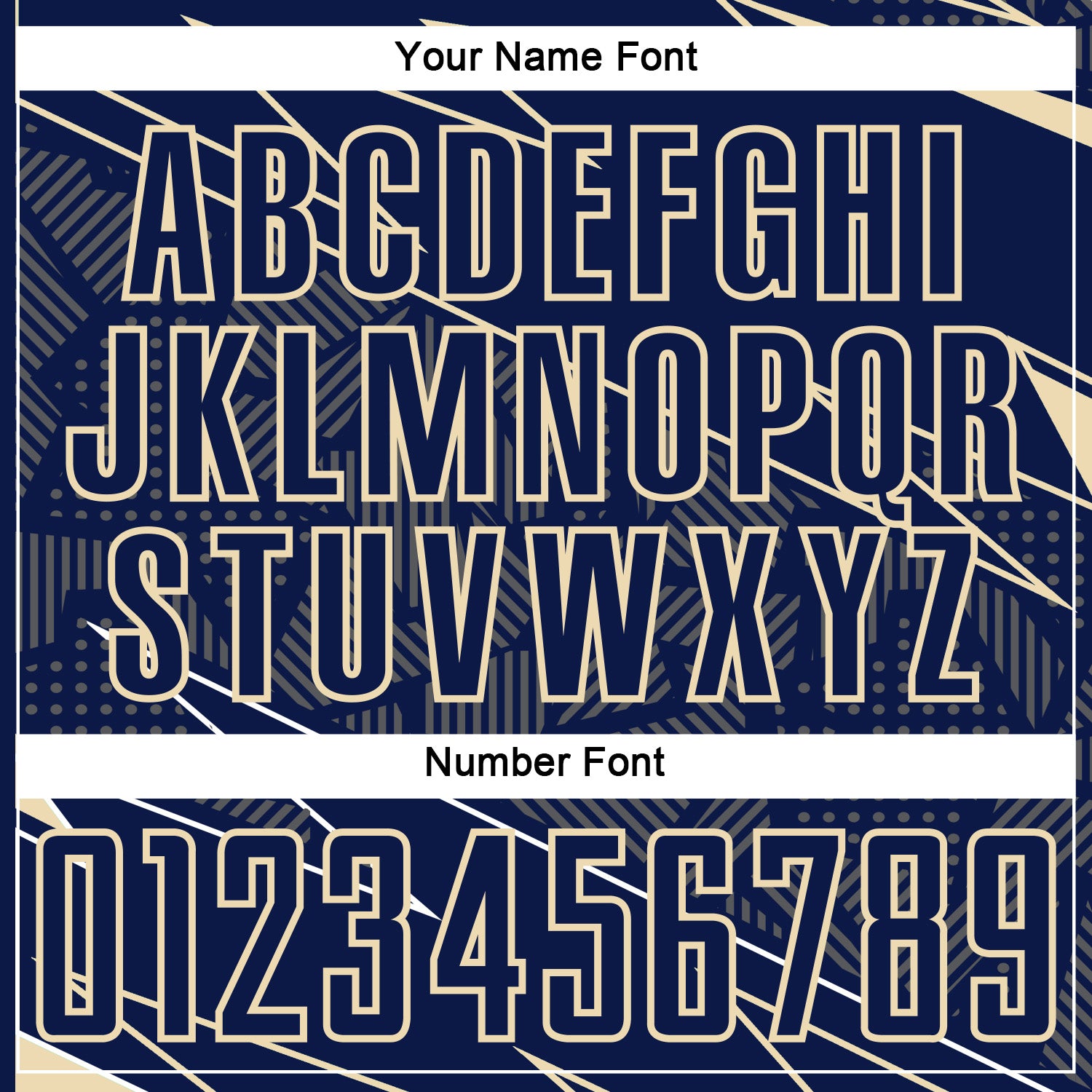 Custom Navy Cream Lines Sports Sublimation Soccer Uniform Jersey