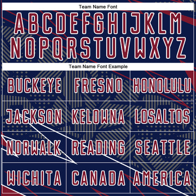 Custom Navy Crimson-White Lines Sports Sublimation Soccer Uniform Jersey